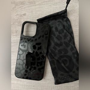 IPHONE 13 PRO MAX BLACK LEOPARD LOOPY CASE